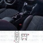 Peugeot 2008 E-Toggle Uyumlu Vites Etrafı Piano Black TPU Koruyucu 6 lı Set - Görsel 2