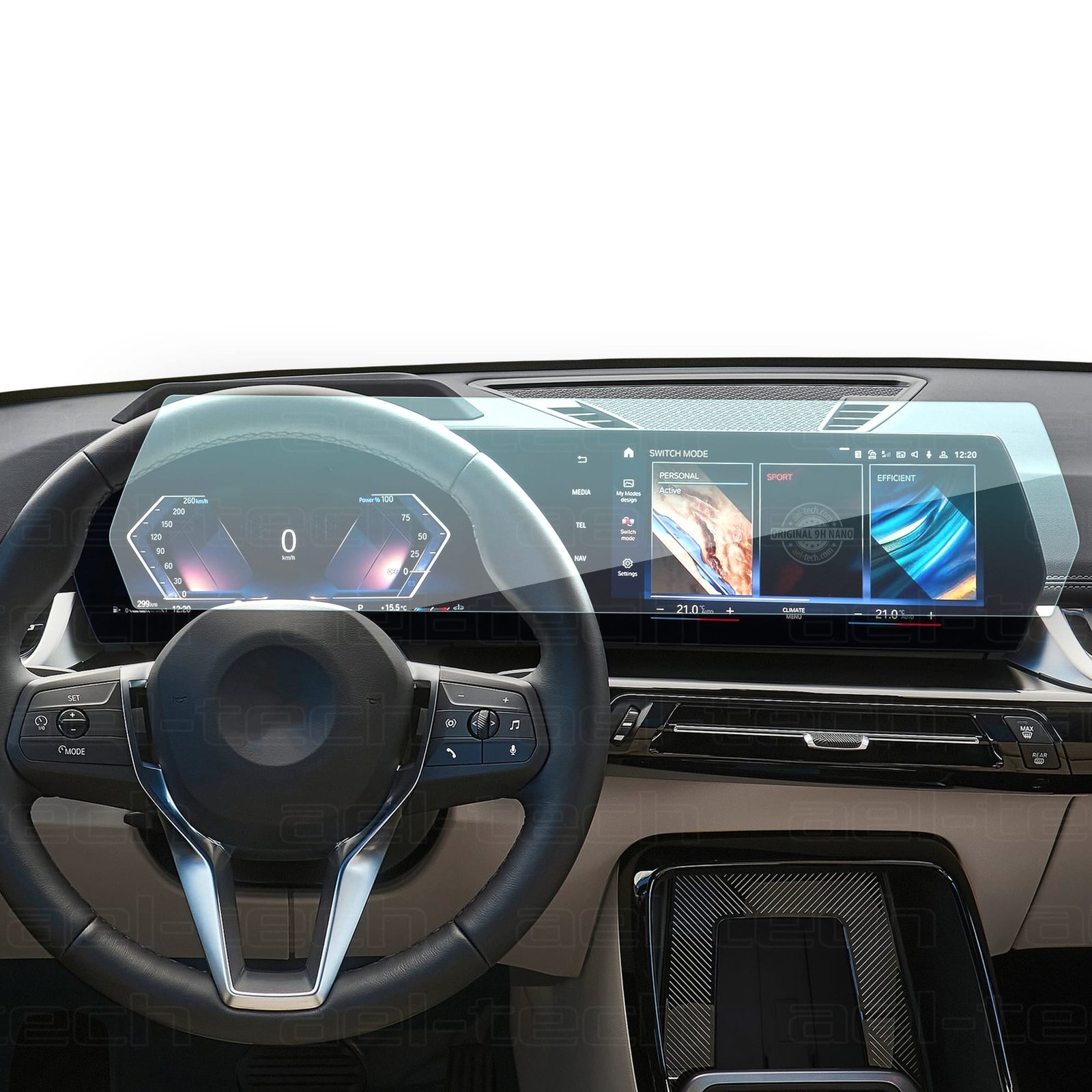 BMWX120222023Nav-1 BMW X1 Uyumlu Dijital Gösterge ve Navigasyon 9H Nano Ekran Koruyucu 2022-2025 - Görsel 1