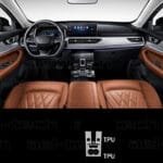 Chery Tiggo 8 Pro Vites etrafı ve Bardaklık uyumlu Piano Black TPU Koruyucu 3 lü set - Görsel 2