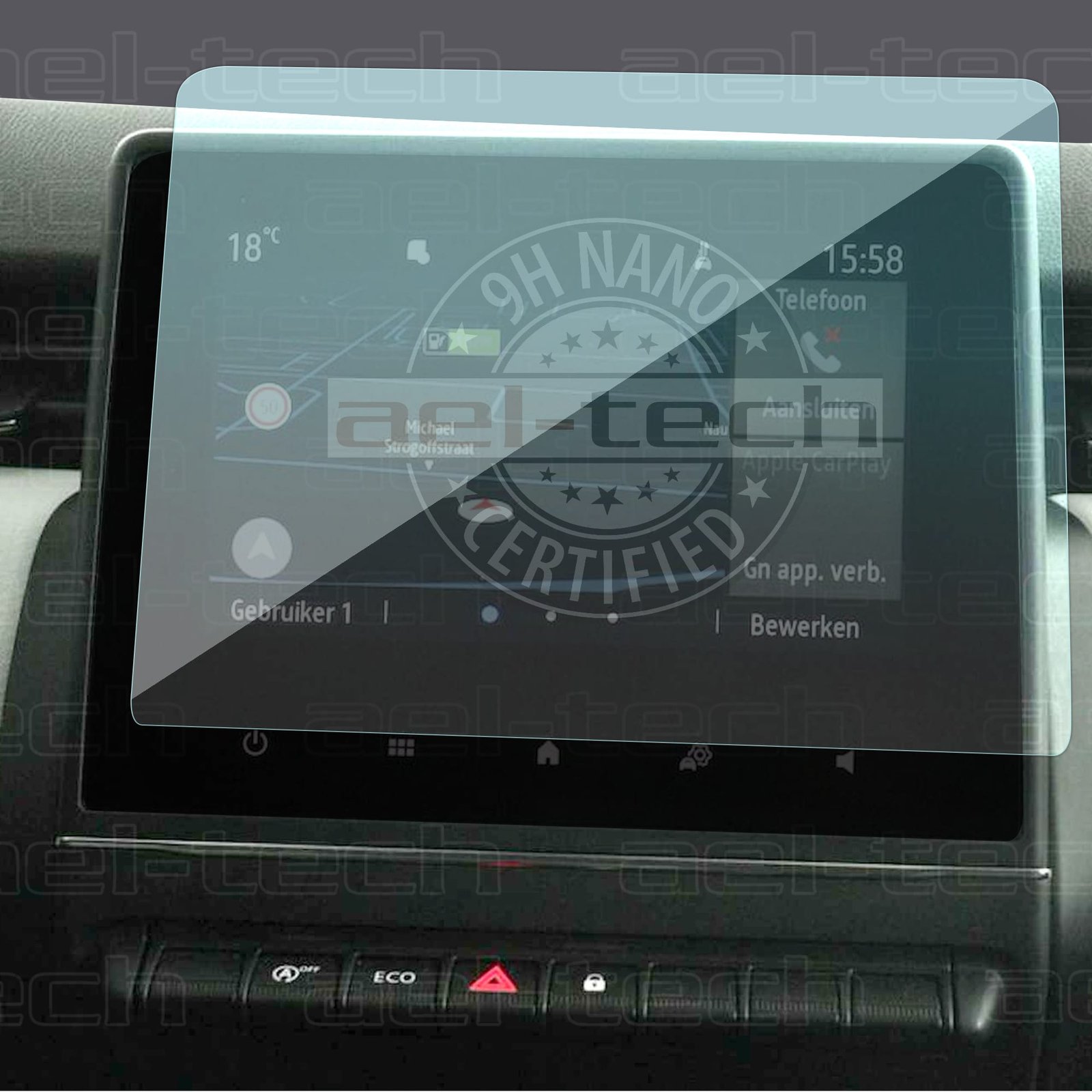 Clio5Navigasyon copyaa Renault Clio 5 Uyumlu Easy Link 7.3 Inç Navigasyon 9H Nano Ekran Koruyucu - Görsel 1