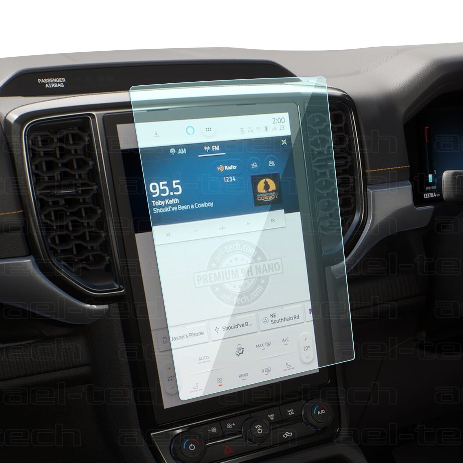 FordRanger12incNav-1 Ford Ranger 2023 Uyumlu 12 İnç Navigasyon 9H Nano Ekran Koruyucu - Görsel 1