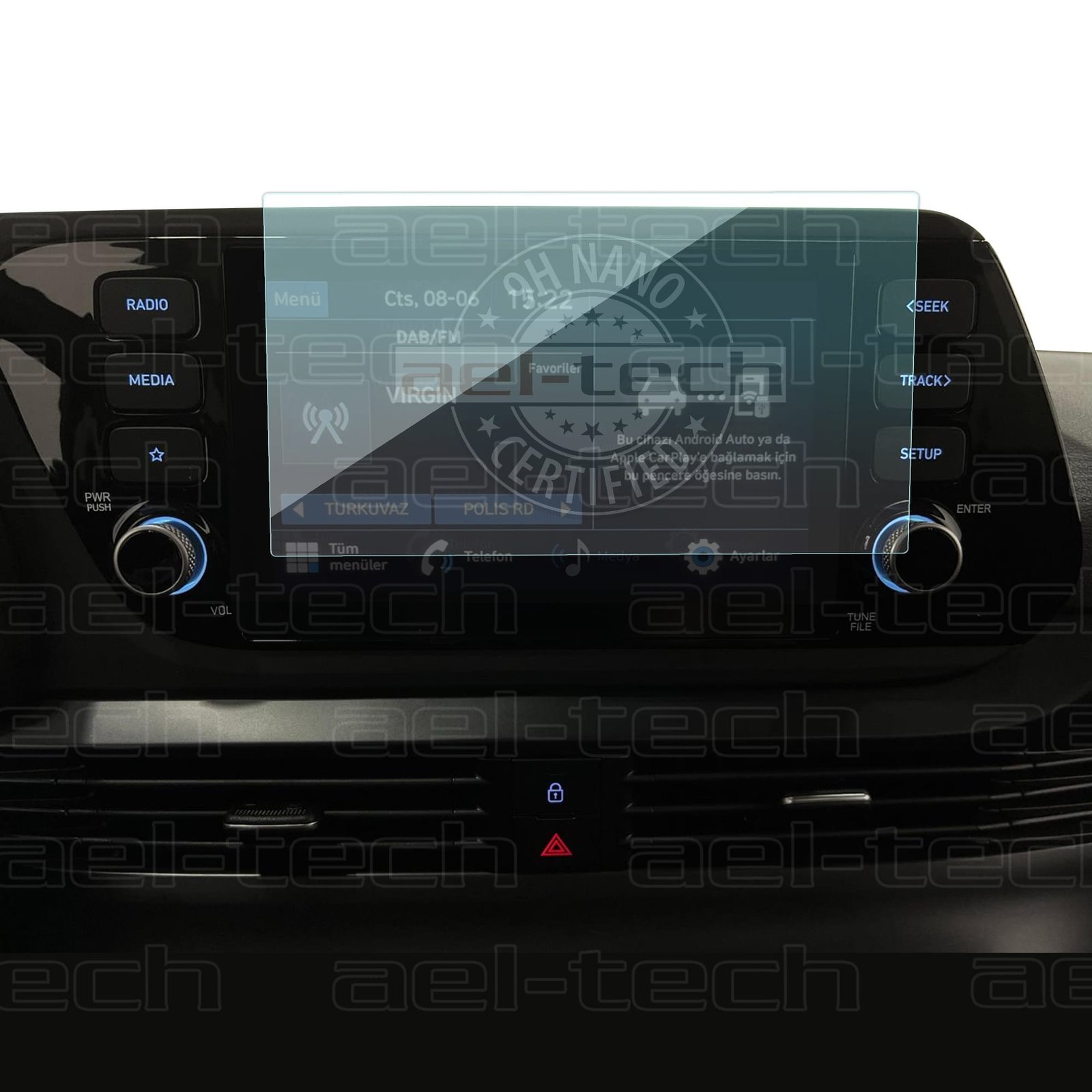 Hyundaiİ208inçEkran copy Hyundai I20 Uyumlu 8 Inç Navigasyon 9H Nano Ekran Koruyucu - Görsel 1