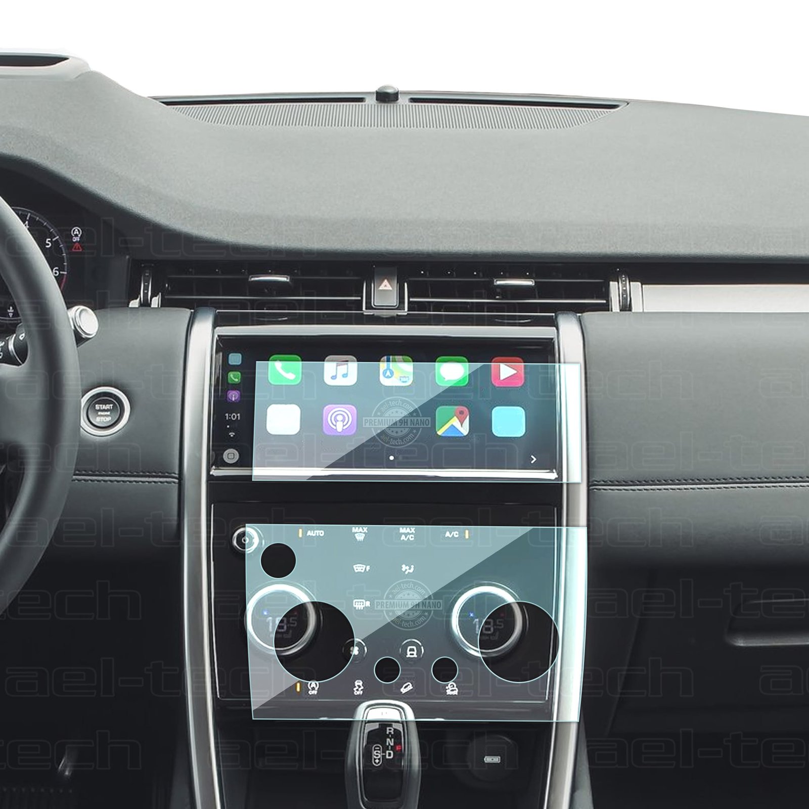 LandRoverDiscoverySport20192022NavVeKlima-1 Land Rover Discovery Sport 2019-2022 Uyumlu Navigasyon ve Klima Kontrol 9H Nano Ekran Koruyucu - Görsel 1