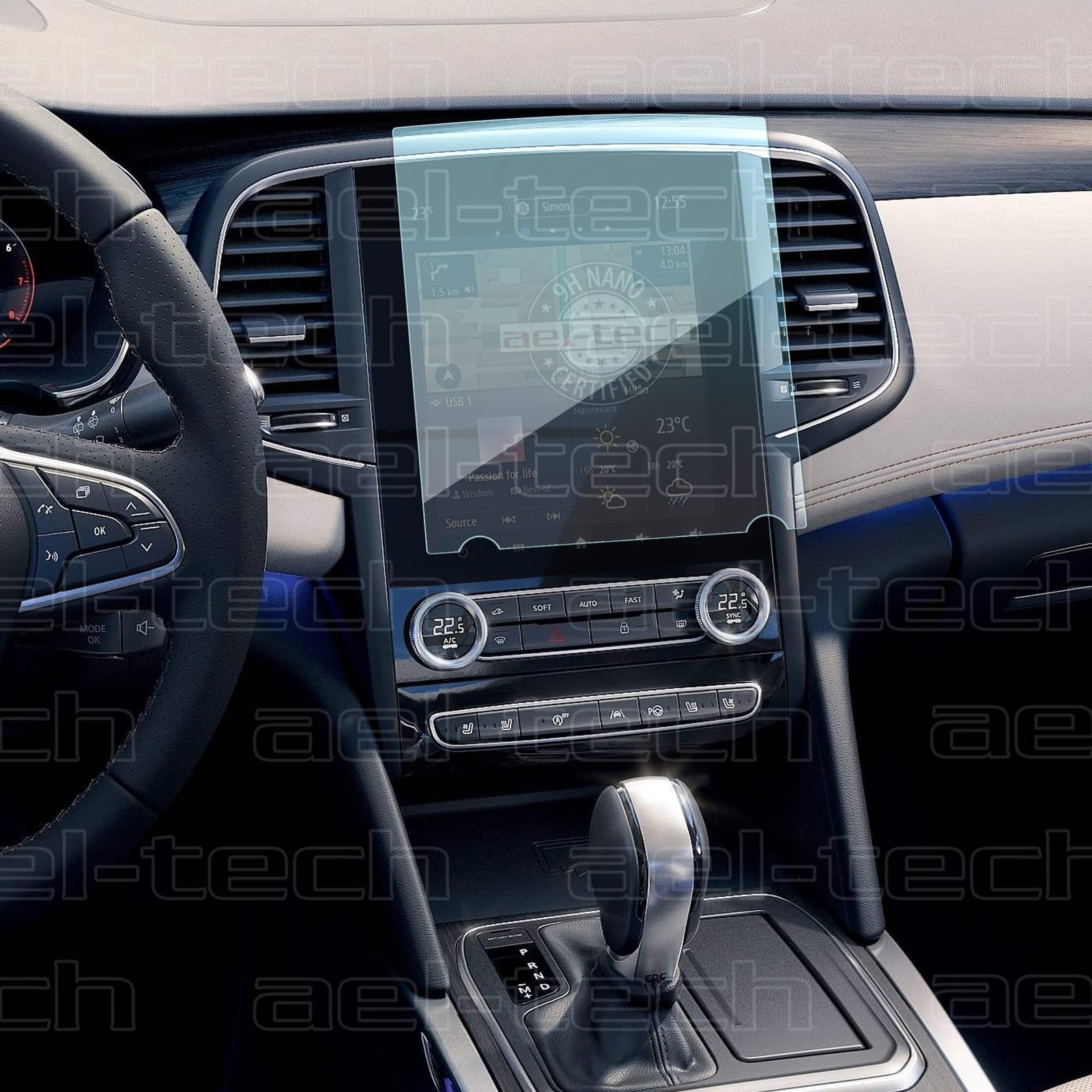 Megane 2024-2025Navigasyon copy Renault Megane 9.3 inç Easy link Navigasyon uyumlu Nano Ekran Koruyucu 2024 2025 - Görsel 1