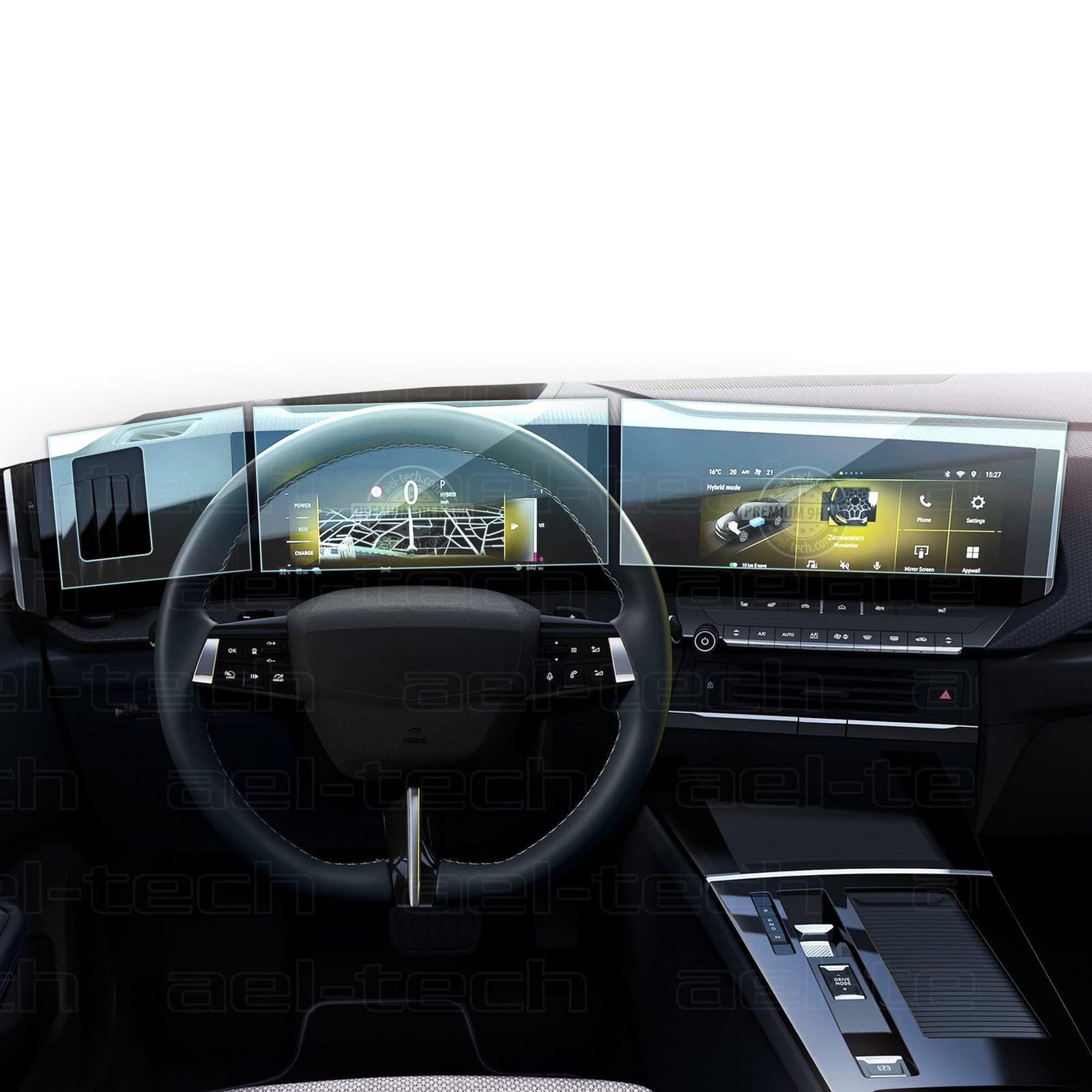 OpelAstraPurePanel-1 Opel Astra 2022-2025 Uyumlu Pure Panel Pro 9H Nano Ekran Koruyucu 3'lü Set - Görsel 1