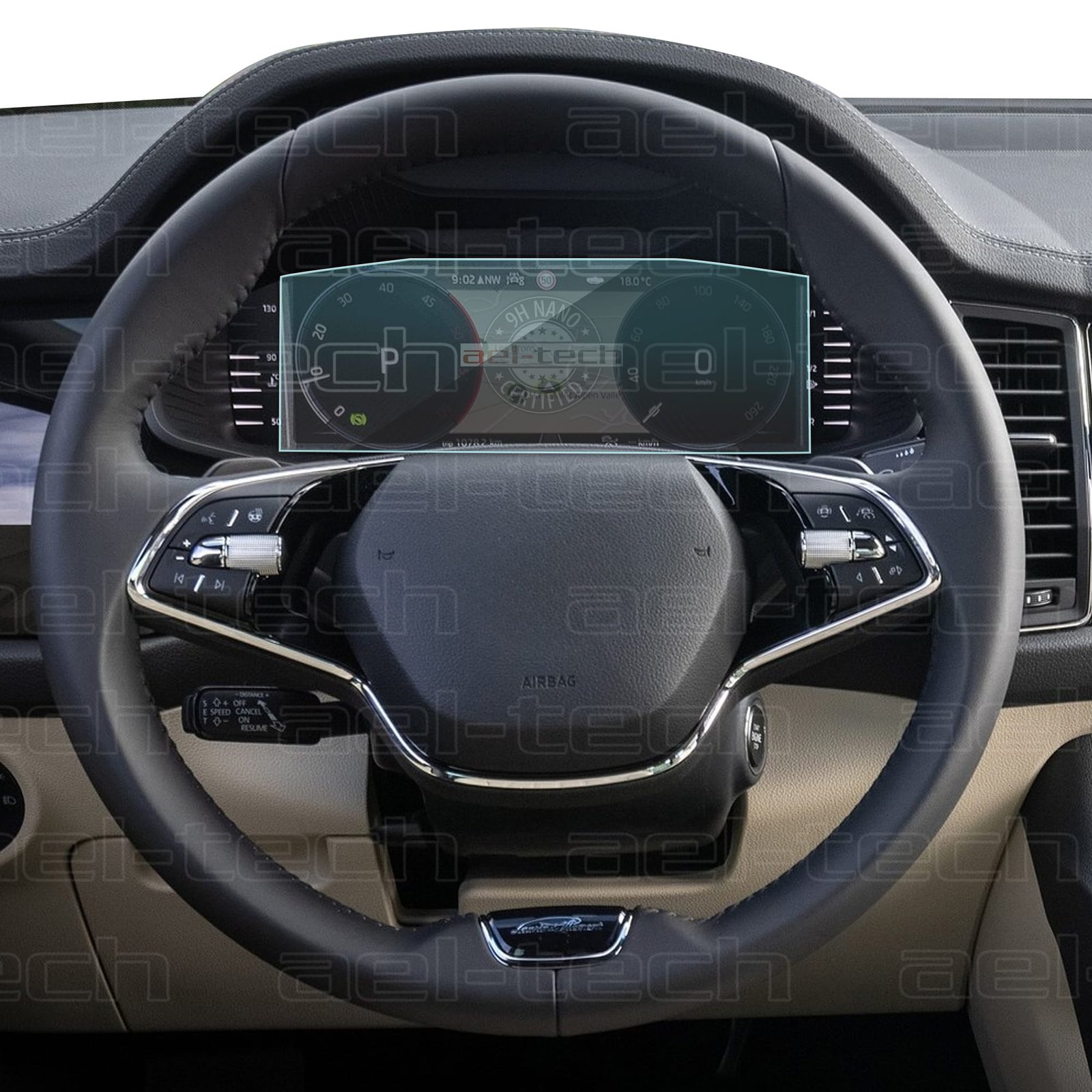 ScodaKodiaqKaroqDijitalGösterge copy Skoda Karoq Uyumlu Dijital Gösterge 9H Nano Ekran Koruyucu - Görsel 1