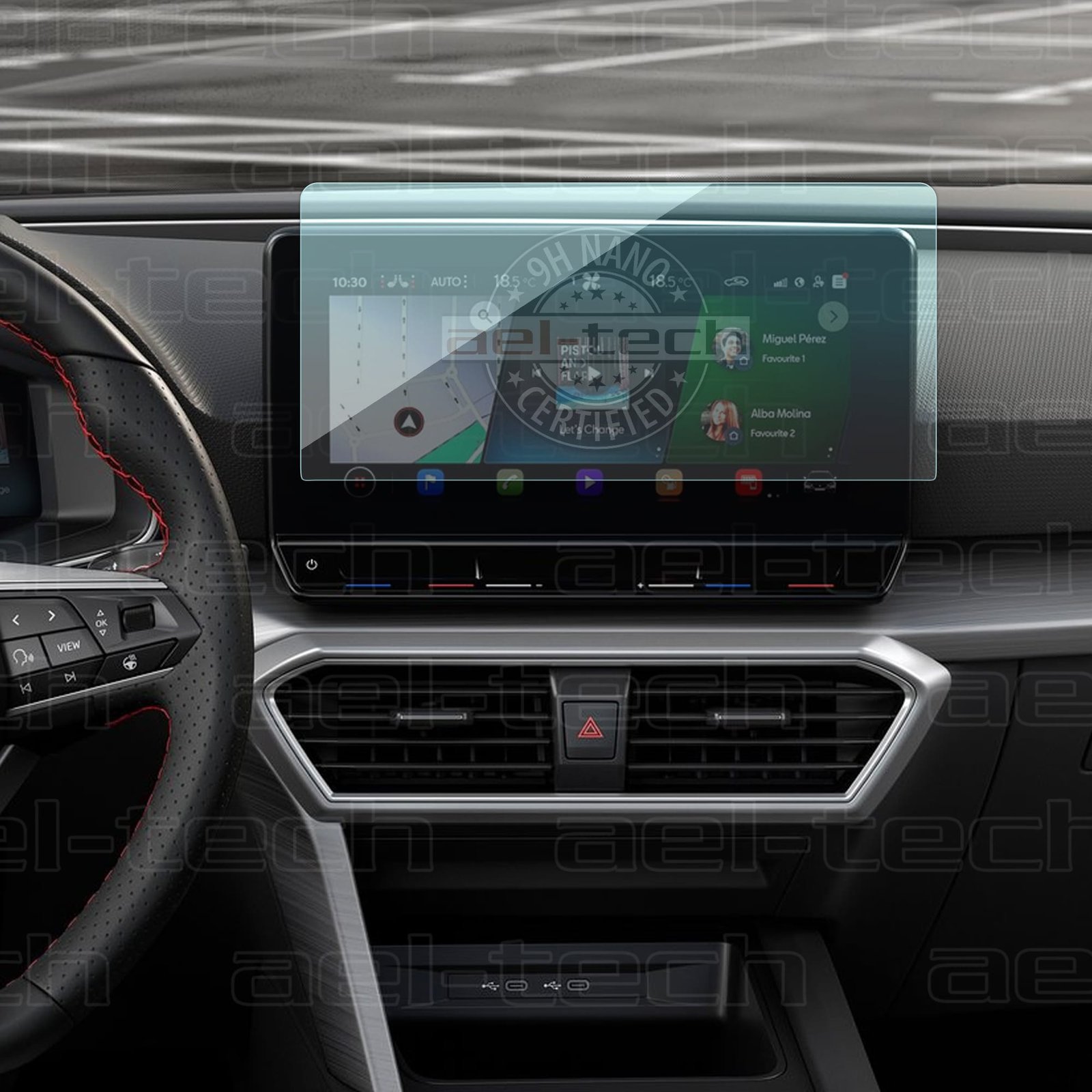 SeatLeonn copy Seat Leon Uyumlu 10 Inç Navigasyon 9H Nano Ekran Koruyucu - Görsel 1