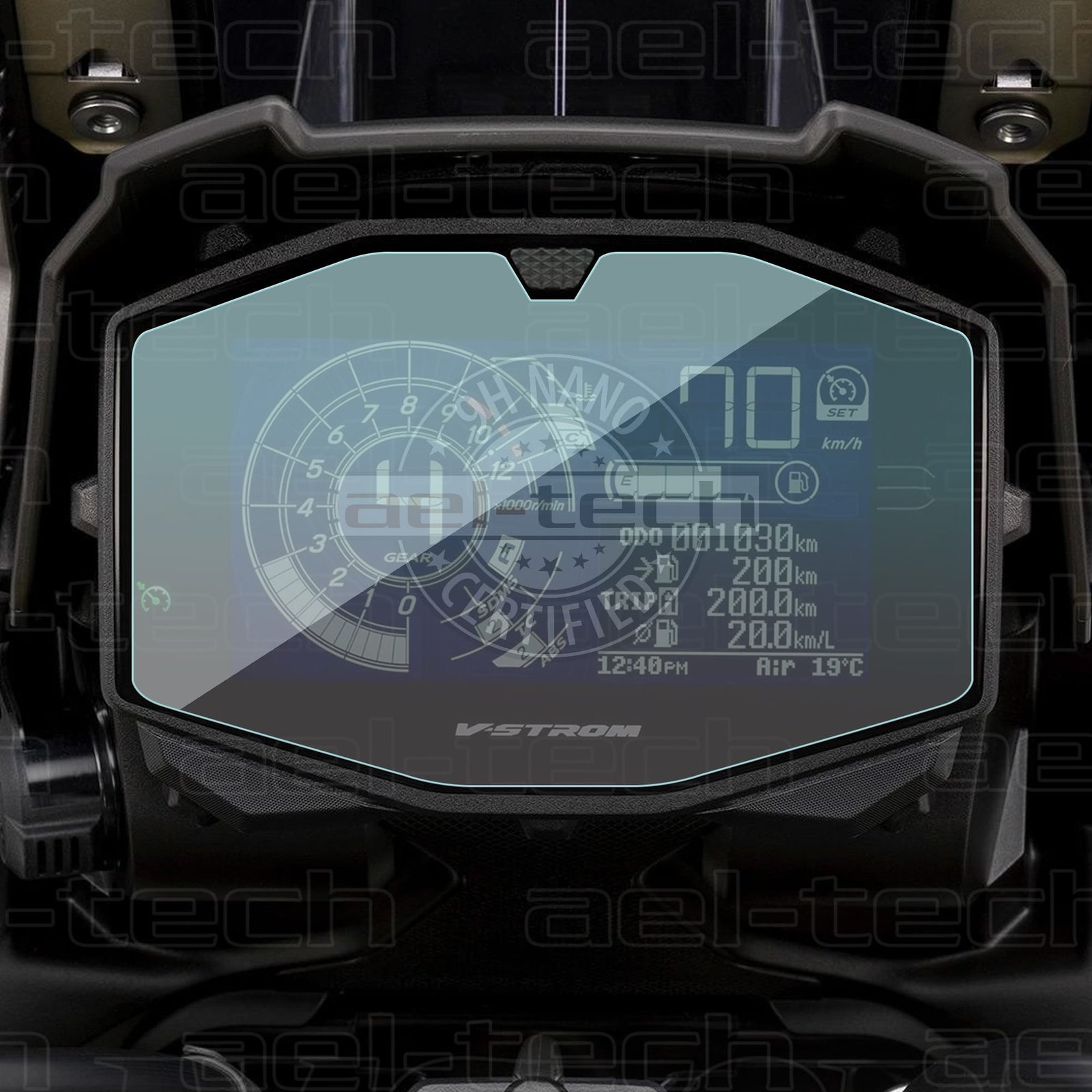 SuzukiV-Strom copy Suzuki V-strom 1050/xt Uyumlu Dijital Gösterge 9H Nano Ekran Koruyucu - Görsel 1