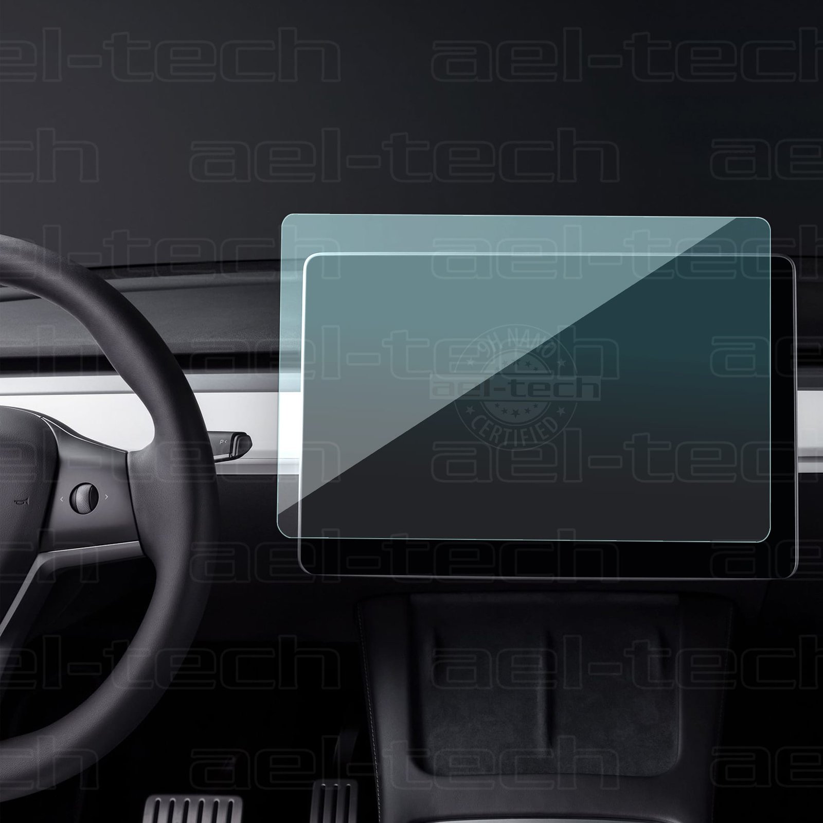 Tesla 2021 copy Tesla Model Y 15 inç Navigasyon uyumlu Nano Ekran Koruyucu 2021 2023 - Görsel 1