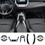 Toyota Corolla Uyumlu Klima Gösterge Vites Etrafı ve Kolçak altı Piano Black Tpu Koruyucu