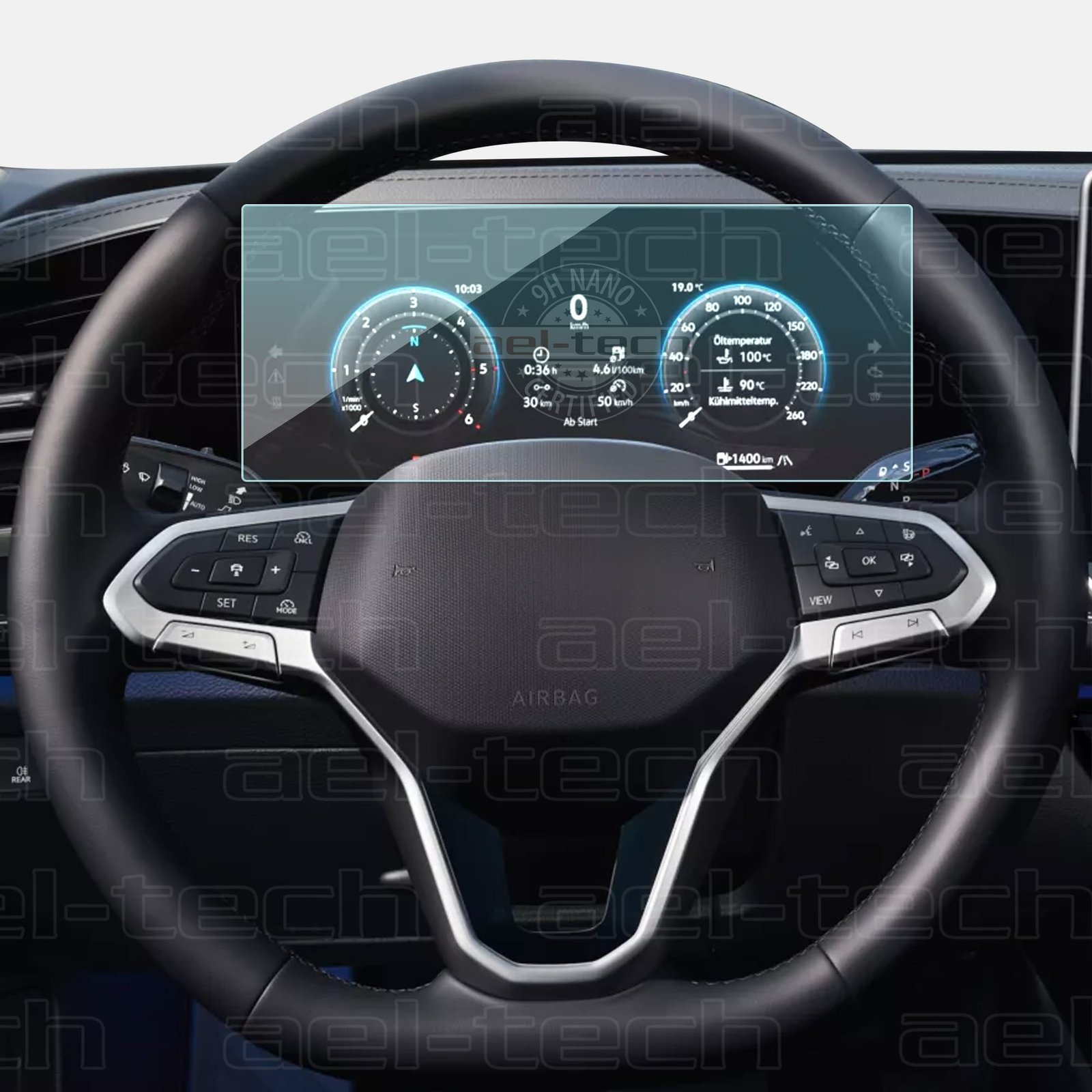 VWPassat20248incNav-2 copy Volkswagen Passat Uyumlu 10.25 inç Digital Gösterge Nano Ekran Koruyucu - Görsel 1