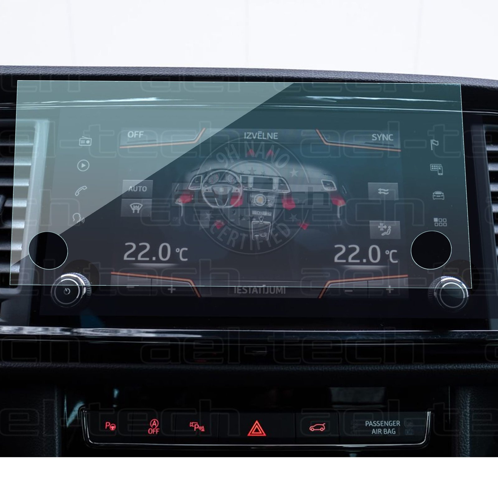 X Changle copy Seat Ateca Uyumlu 8 İnç Navigasyon 9H Nano Ekran Koruyucu - Görsel 1