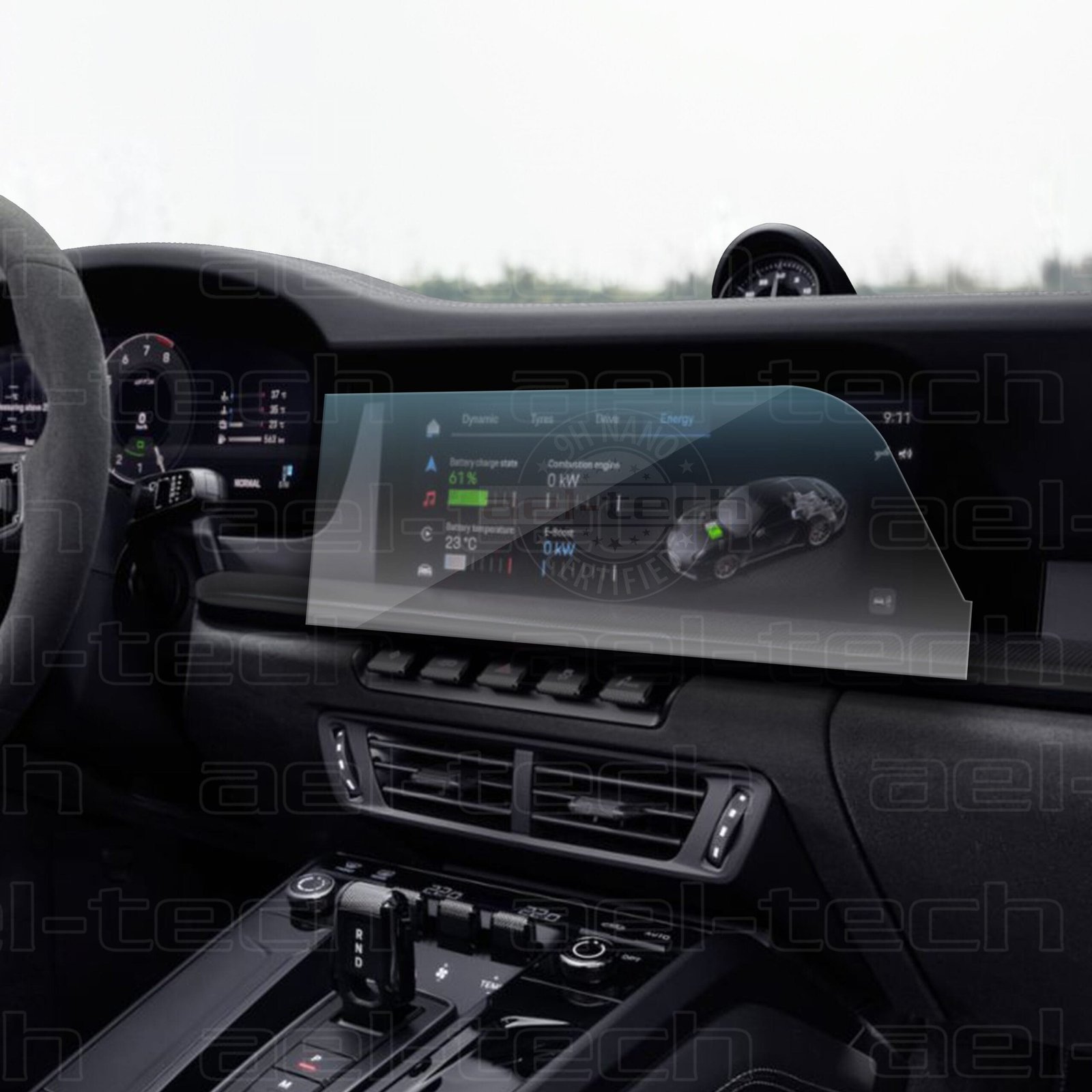 Porsche911CarreraEkranKoruyucu-1-F1 Porsche 911 Uyumlu Navigasyon 9H Nano Ekran Koruyucu - Görsel 1