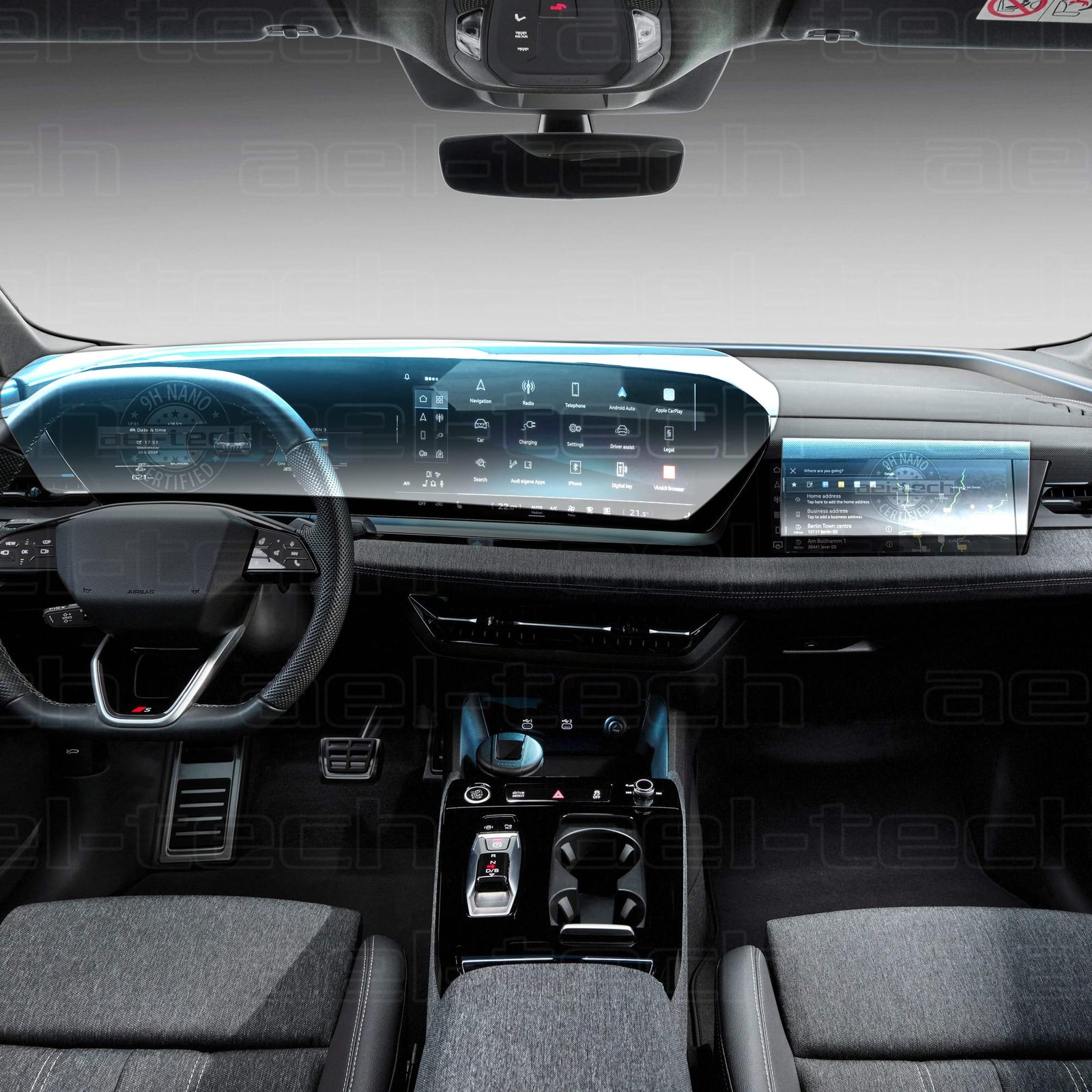 Q6Navigasyonve dijital gösterge copy Audi Yeni Q6 Navigasyon Ve Dijital Gösterge 9h Nano Koruyucu 2’li Set - Görsel 1