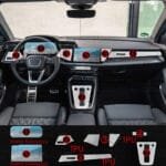 Audi A3 Navigasyon Dijital Gösterge Nano ve piano black uyumlu Tpu Koruyucu 7 li set 2021 2023