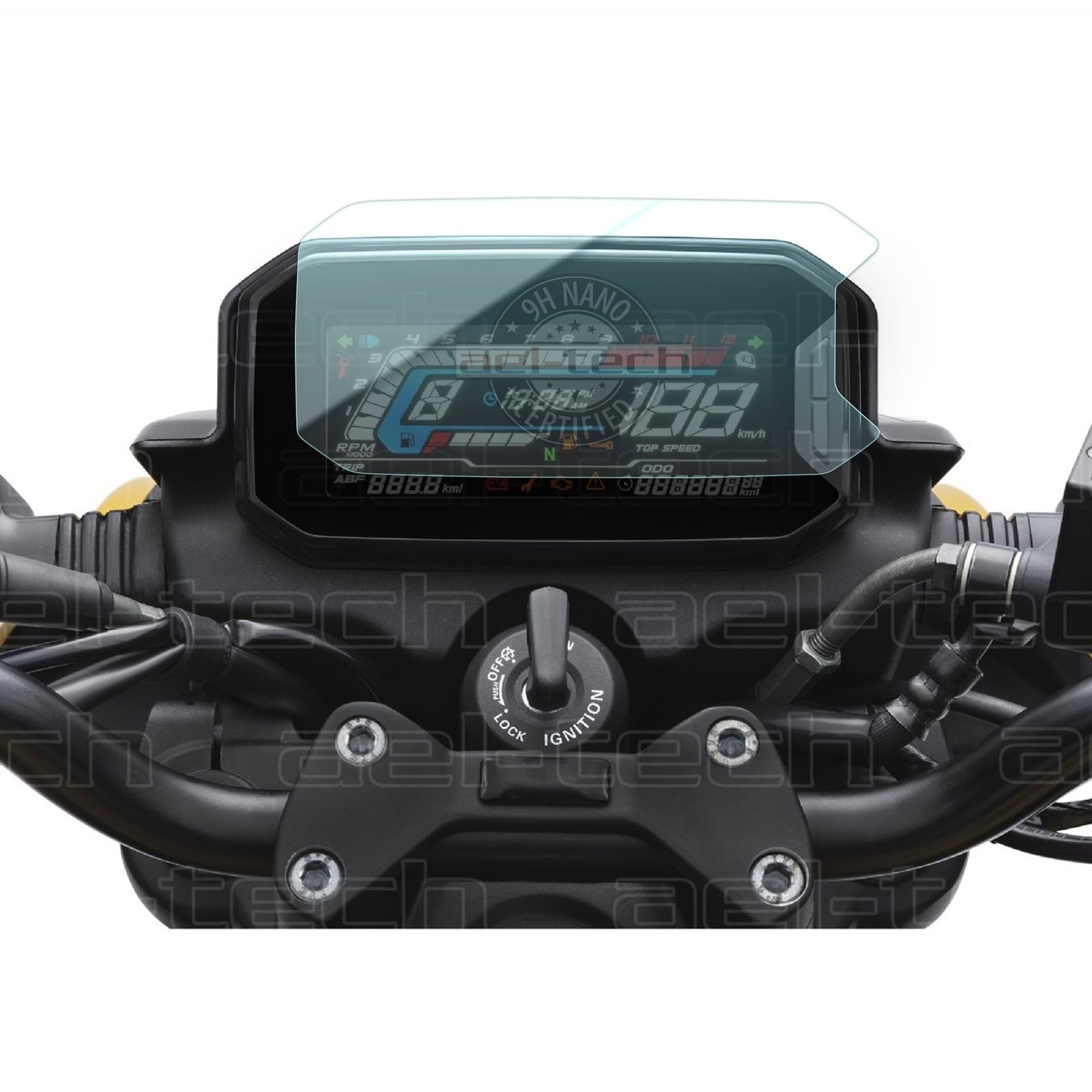 TvsRaider125copy Tvs Raider 125 Uyumlu Dijital Gösterge 9H Nano Ekran Koruyucu - Görsel 1