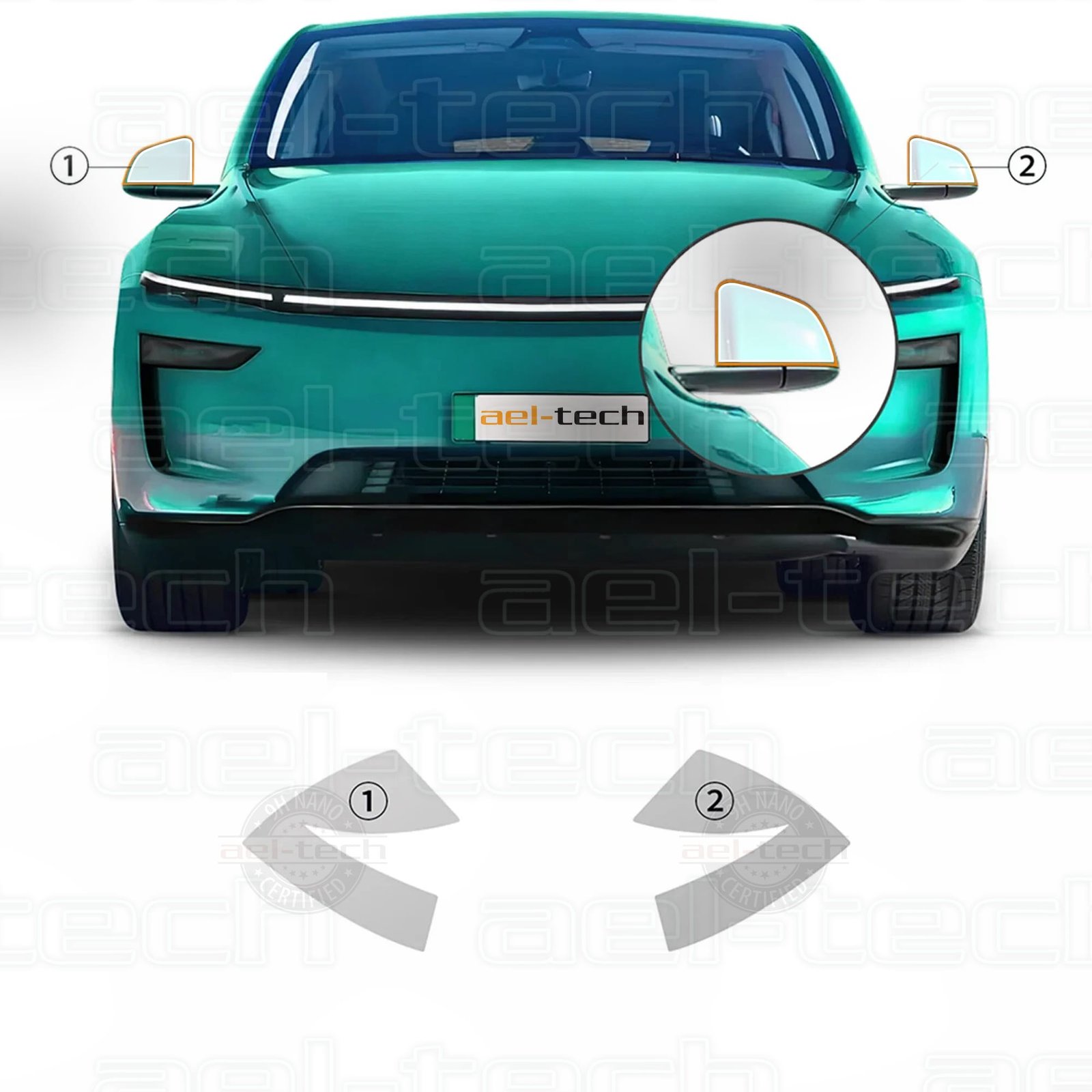 TeslaAynacopya Tesla Jüniper Uyumlu Dikiz Aynası Üstü Tpu Koruyucu 2025 - Görsel 1