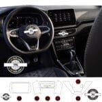 Volkswagen T-Cross Uyumlu Vites Etrafı ve Ön Göğüs Piano Black 6’lı Set TPU Koruyucu 2024-2025 - Görsel 2