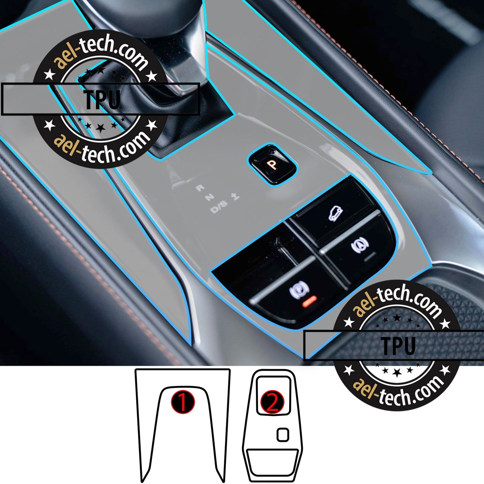 b796bc5f20c97bd34f7d878d6b481cd8.jpg Mg Hs Uyumlu Vites Etrafı Piano Black Konsol Tpu Koruyucu 2li Set 2024-2025 - Görsel 1