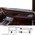 Audi Q7 Uyumlu Orta Konsol ve Piano Black Tpu Koruyucu 4lü Set 2020-2026 - Görsel 2